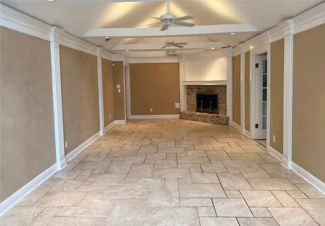 a view of entryway with a window and chandelier