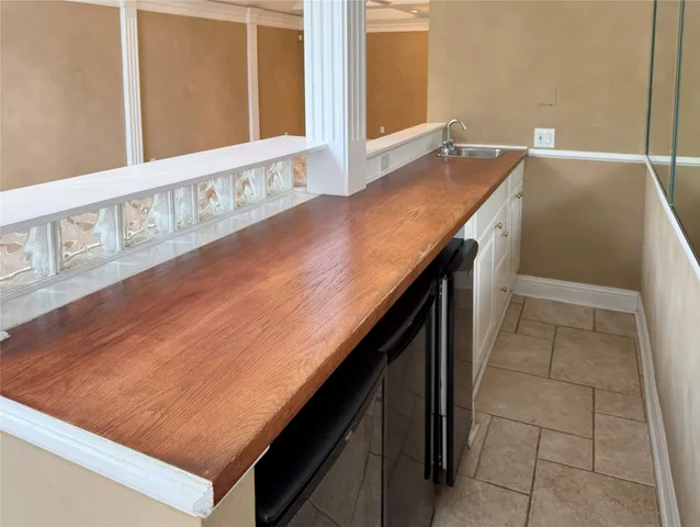 a living room with a large window