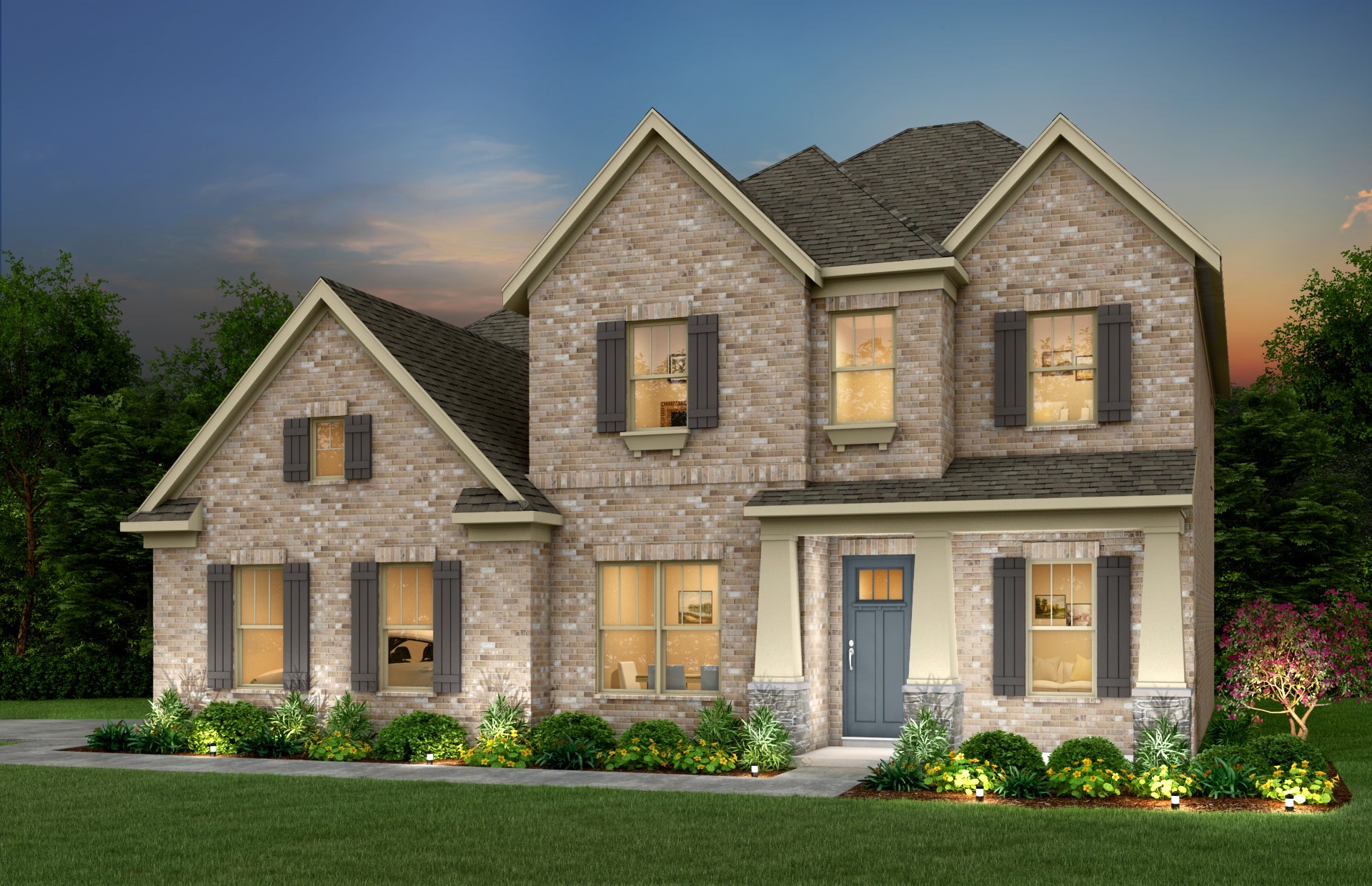 3229 Chase Point Drive Franklin, TN 37067 - Photo 4 of 8 a front view of a house with a yard and garage