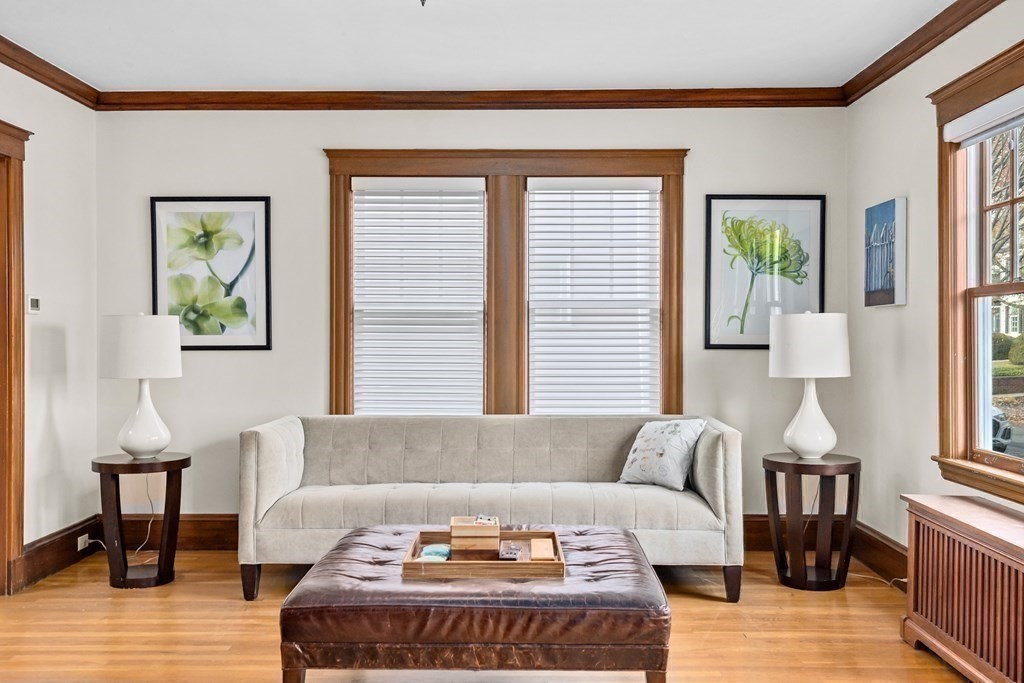 72 Salisbury Road Brookline, MA 02445 - Photo 11 of 40 a living room with furniture and a window