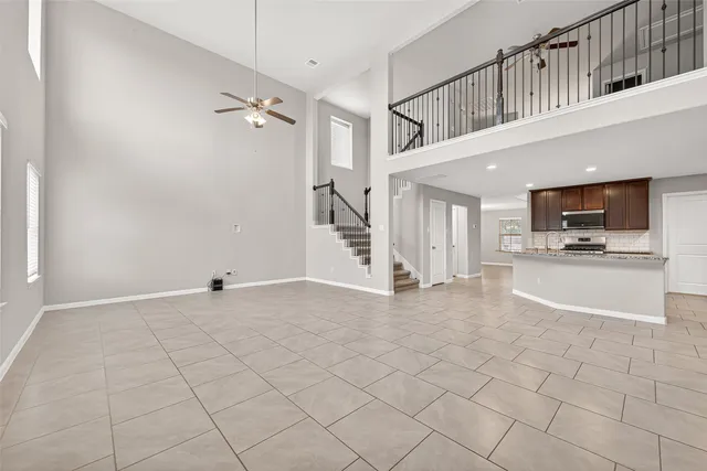 a view of an entryway with stairs