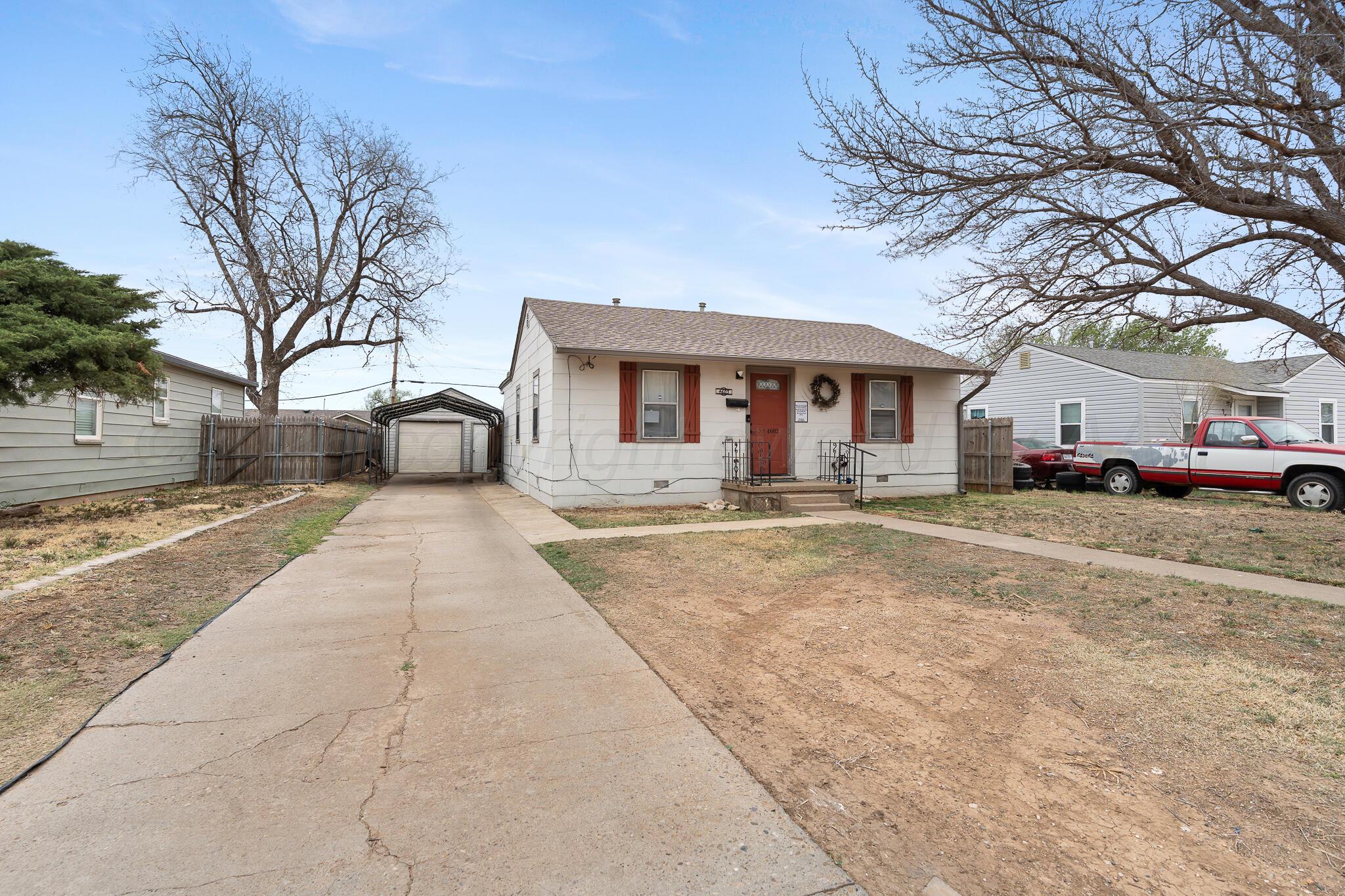 4603 Parker Street Amarillo, TX 79110 - Photo 2 of 20 a house view with a outdoor space