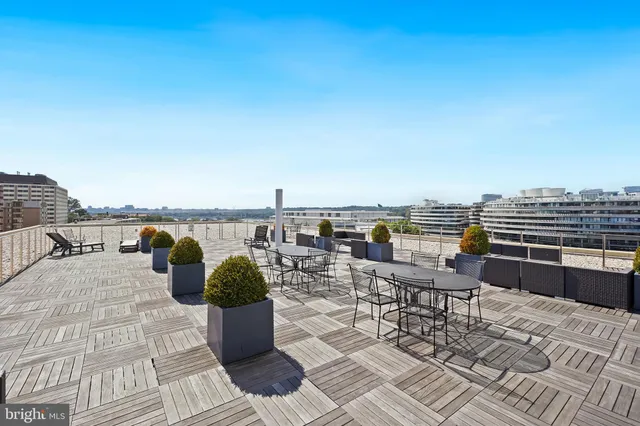 a view of a chairs and table on the terrace