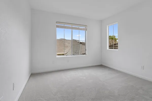 an empty room with a window