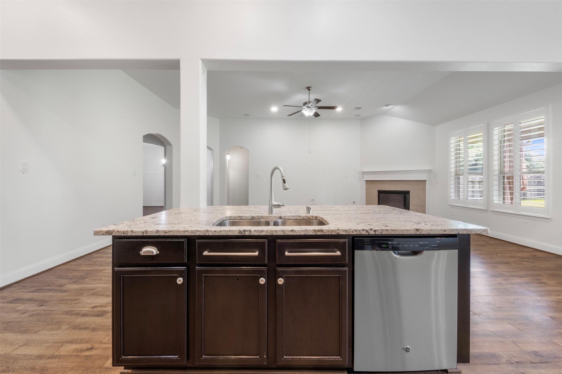 20123 Cascading Falls Boulevard Cypress, TX 77433 - Photo 17 of 41 a kitchen with a sink a counter space and a window