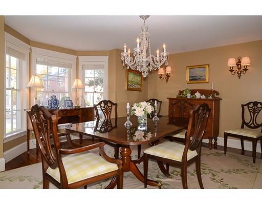 33 Cottage Street Wellesley, MA 02482 - Photo 3 of 23 a dining room with furniture a chandelier and window