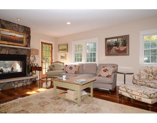 33 Cottage Street Wellesley, MA 02482 - Photo 10 of 23 a living room with furniture a flat screen tv and a fireplace