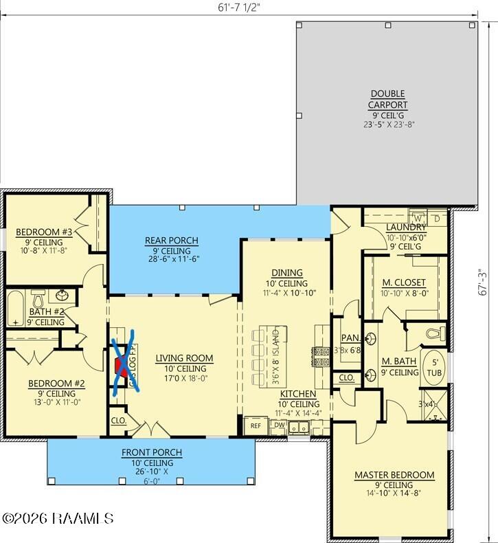 0 Ridge Center Point, Unit F Center Point, LA 71323 - Photo 2 of 2 56448SI LOT F OAK RIDGE FLOOR PLAN