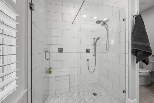 an aerial view of a city