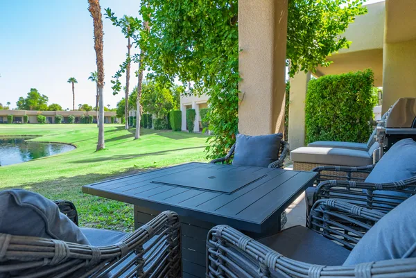 a view of outdoor space yard deck patio and outdoor kitchen