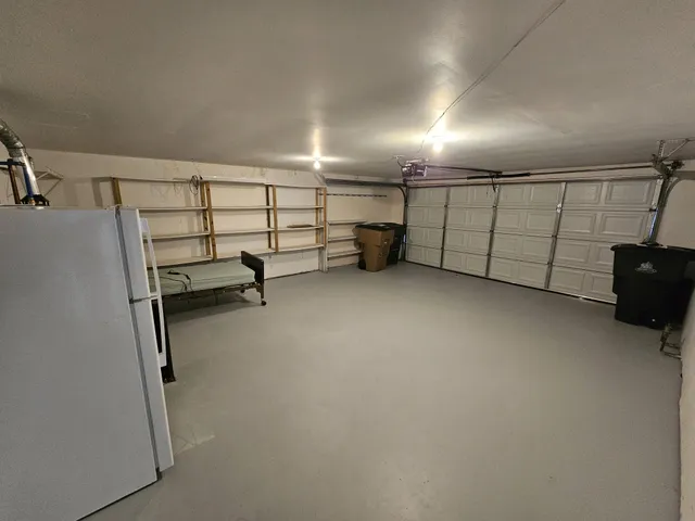 a view of a livingroom with storage space