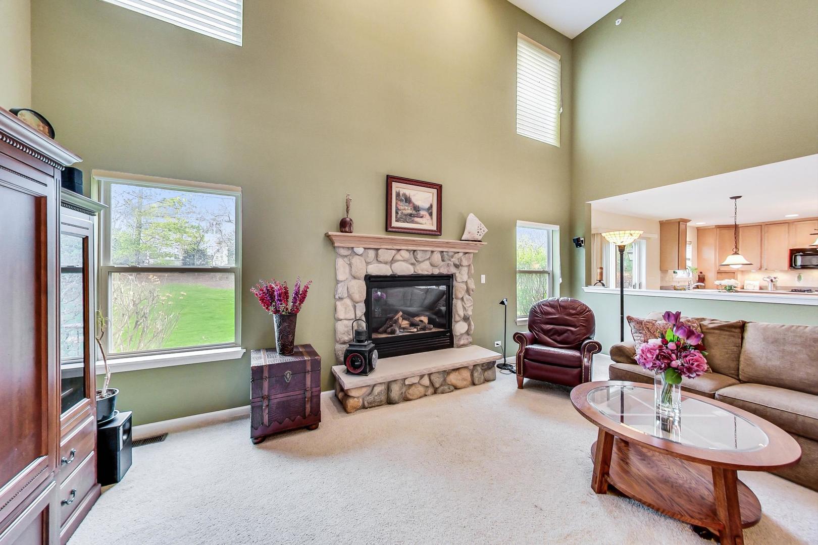 8052 Orchard Commons West Long Grove, IL 60060 - Photo 11 of 32 a living room with furniture gym equipment and a fireplace
