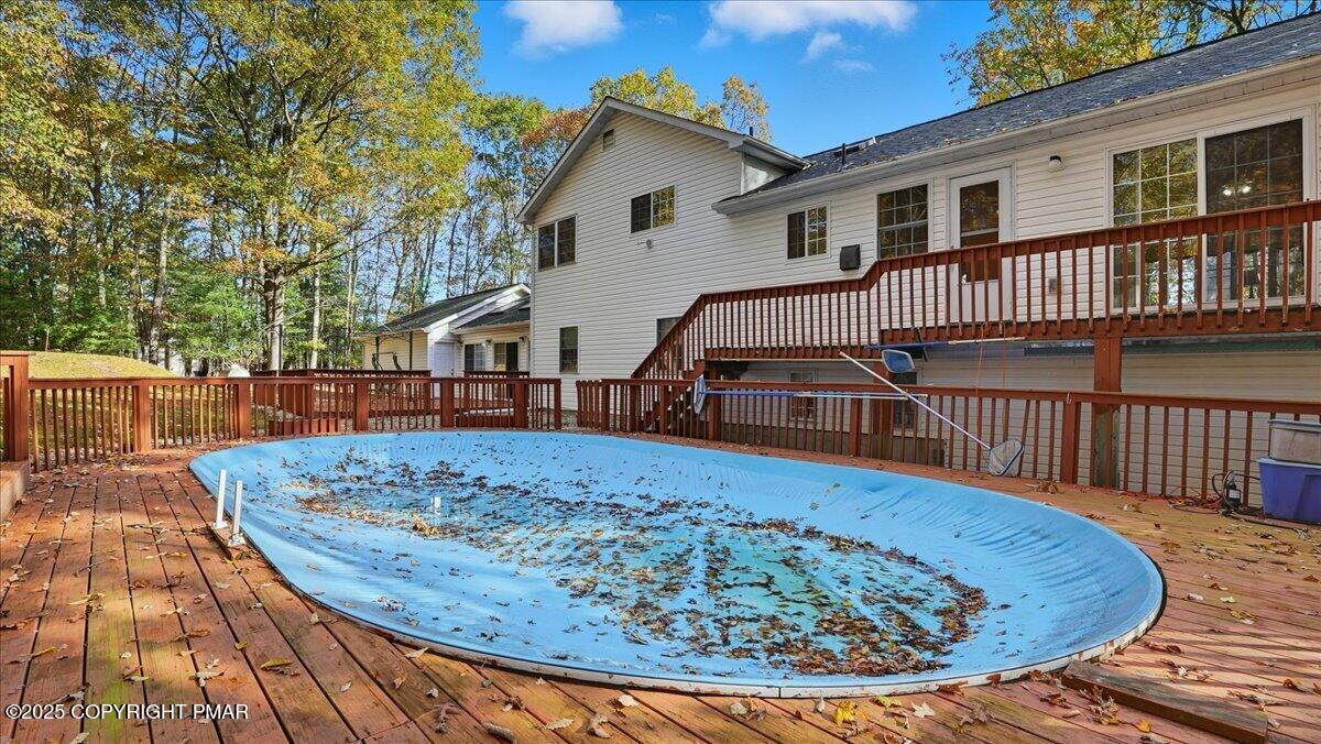349 Bumble Bee Pass Cresco, PA 18326 - Photo 94 of 109 a view of a house with wooden deck