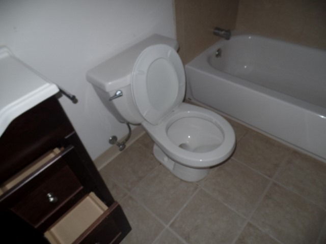 6028 South Archer Road, Unit 2 Summit, IL 60501 - Photo 5 of 6 a bathroom with a toilet and a bathtub