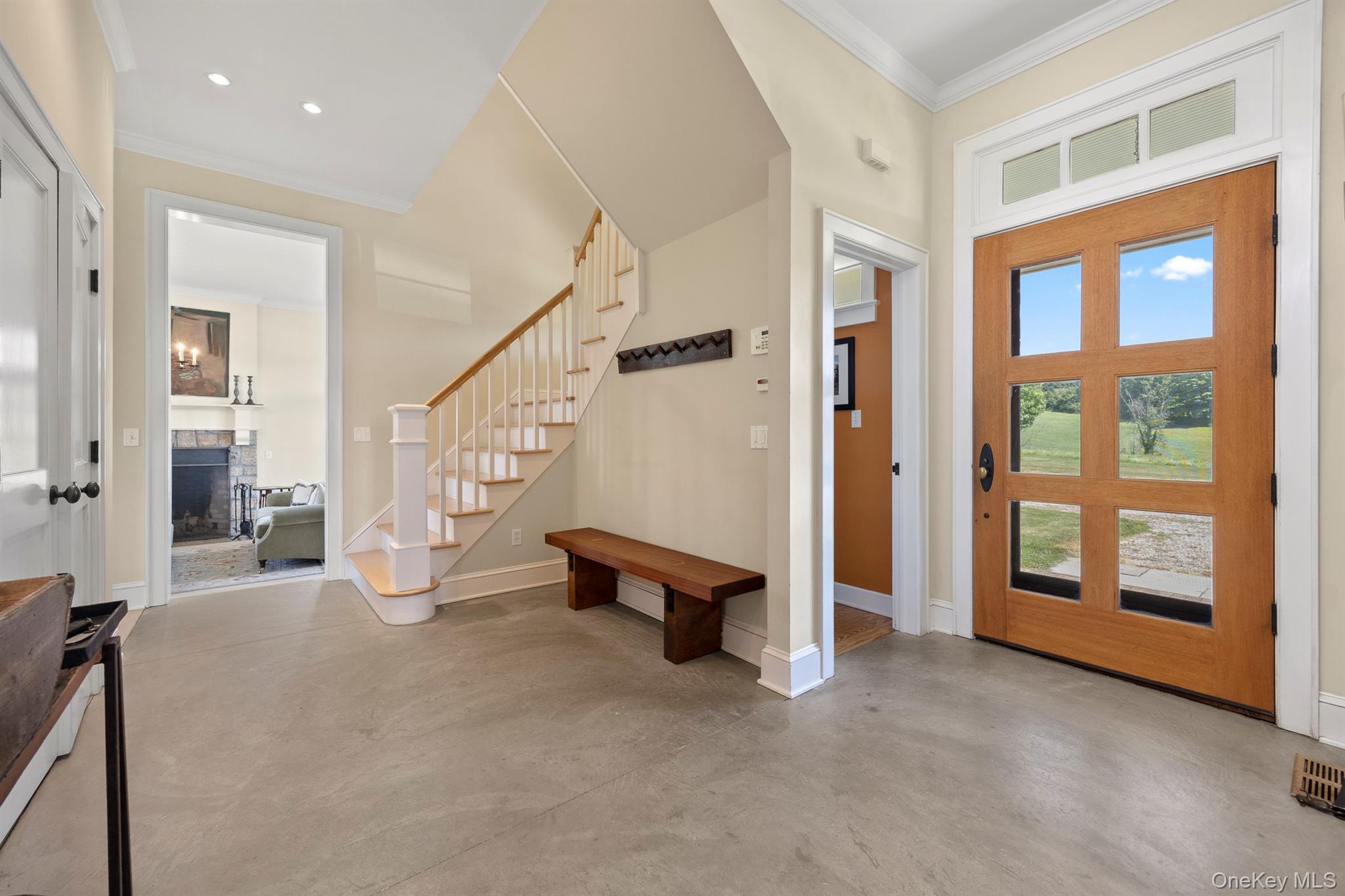 162 Amenia Union Road Amenia, NY 12501 - Photo 7 of 21 A Stunning Entrance with Polished Concrete Floor, Pegs to Hang Coats & Closets