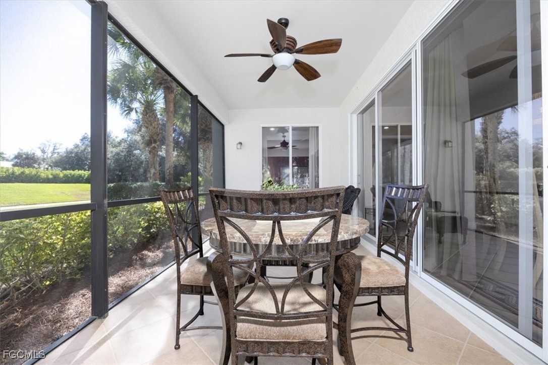 13091 Pebblebrook Ridge Court, Unit 101 Fort Myers, FL 33905 - Photo 14 of 39 a view of a dining room with furniture window and outside view