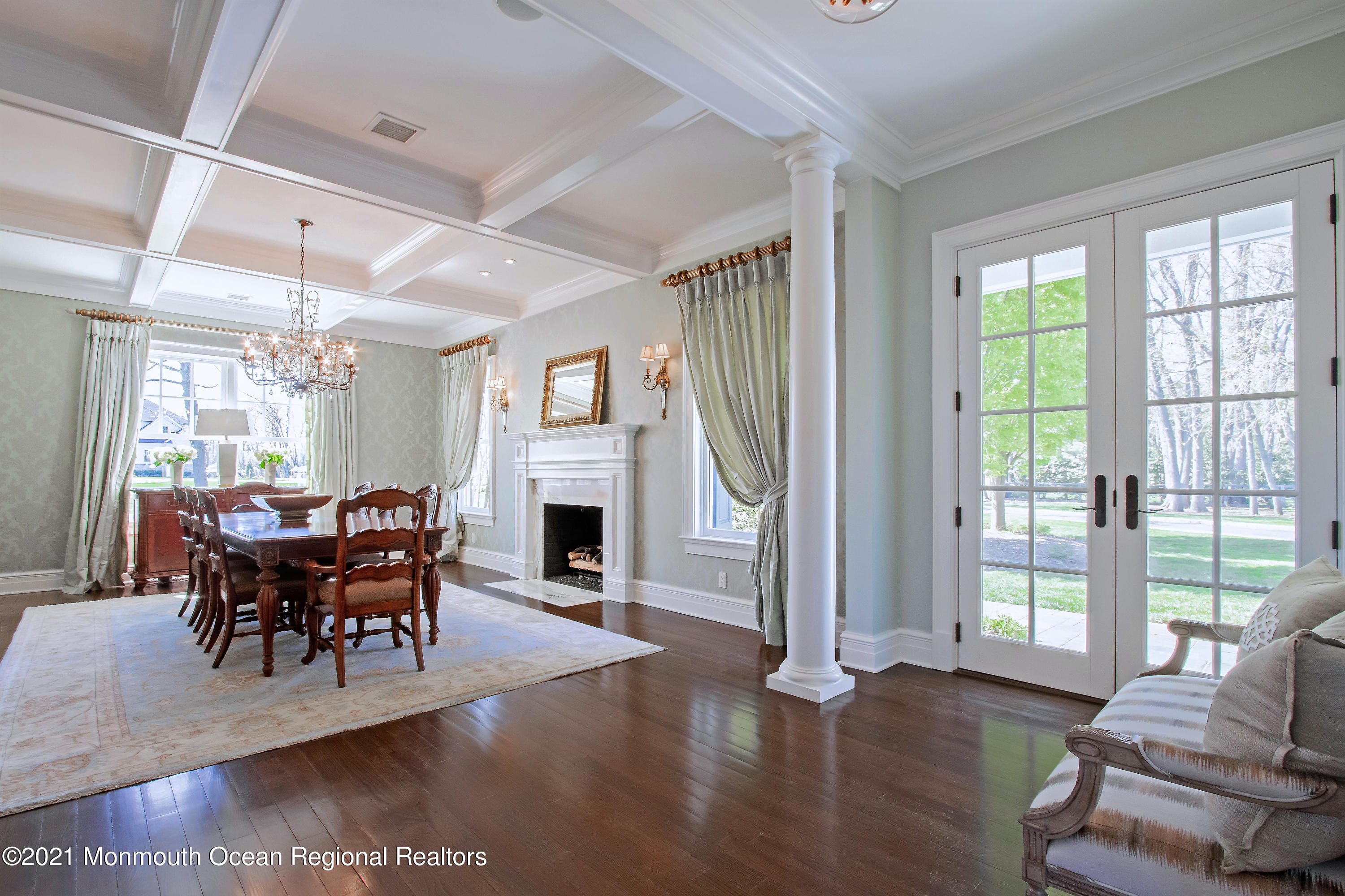 21 Conover Lane Rumson, NJ 07760 - Photo 11 of 40 a living room with furniture a fireplace and a table