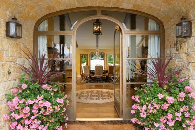 a front view of a house