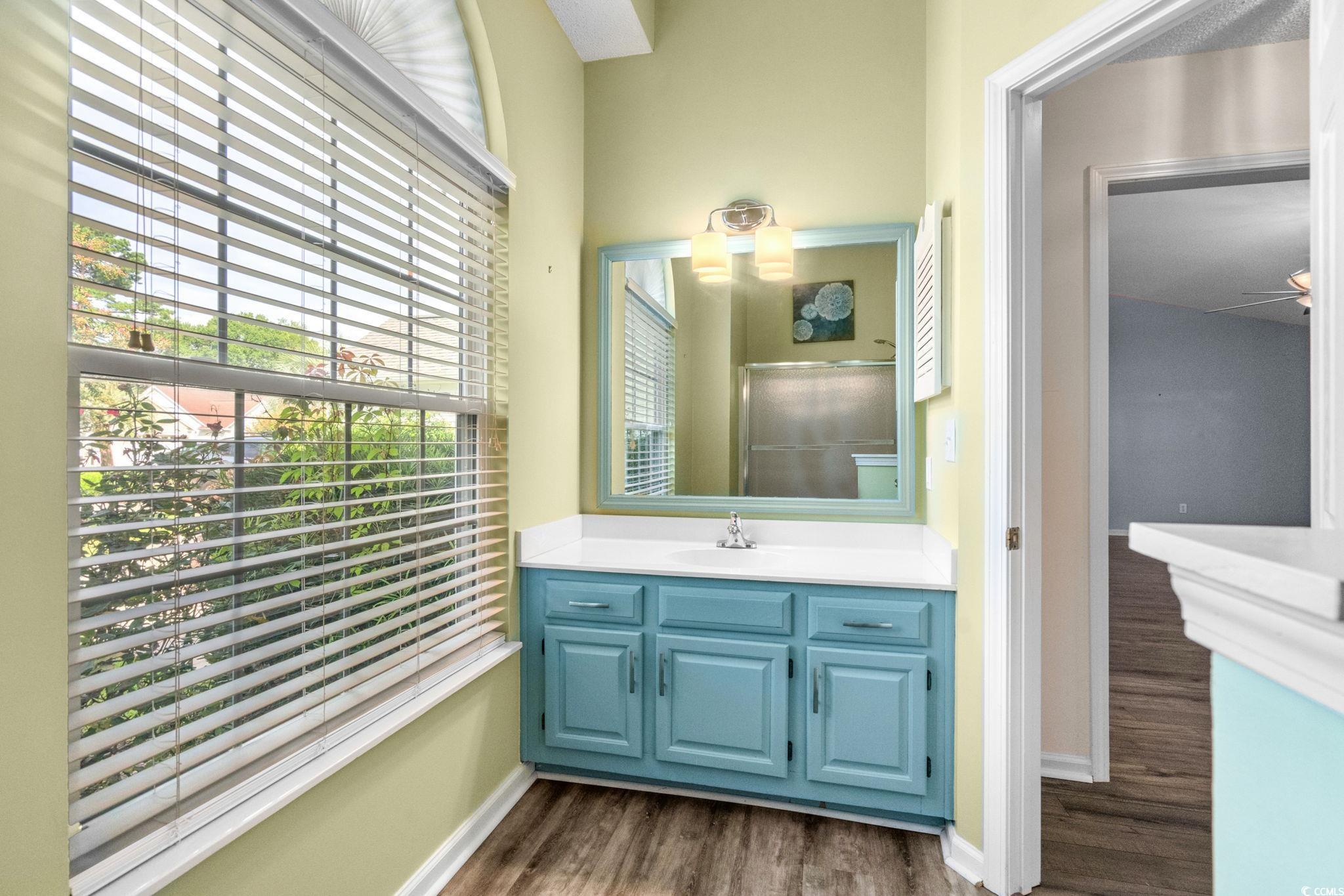 9568 Indigo Club Drive Murrells Inlet, SC 29576 - Photo 28 of 40 Bathroom featuring vanity and dark wood-style floors