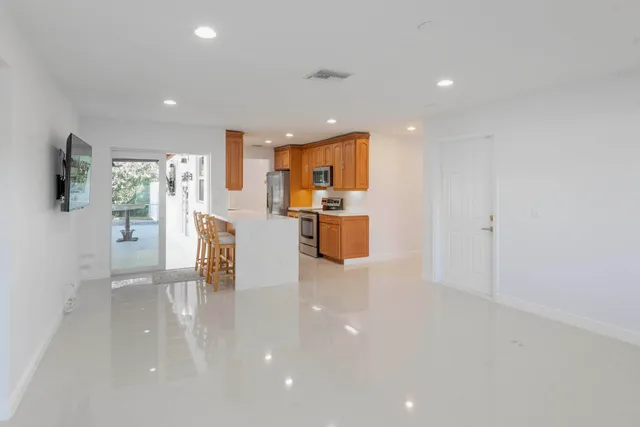 an empty room with a window