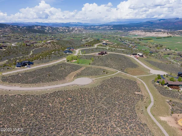 an aerial view of a houses