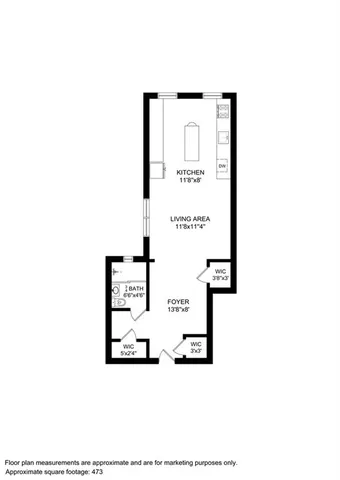 a picture of a bench in a white building