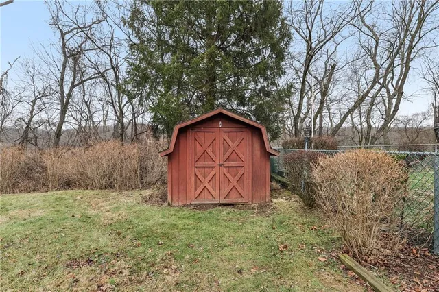 a view of backyard with green space