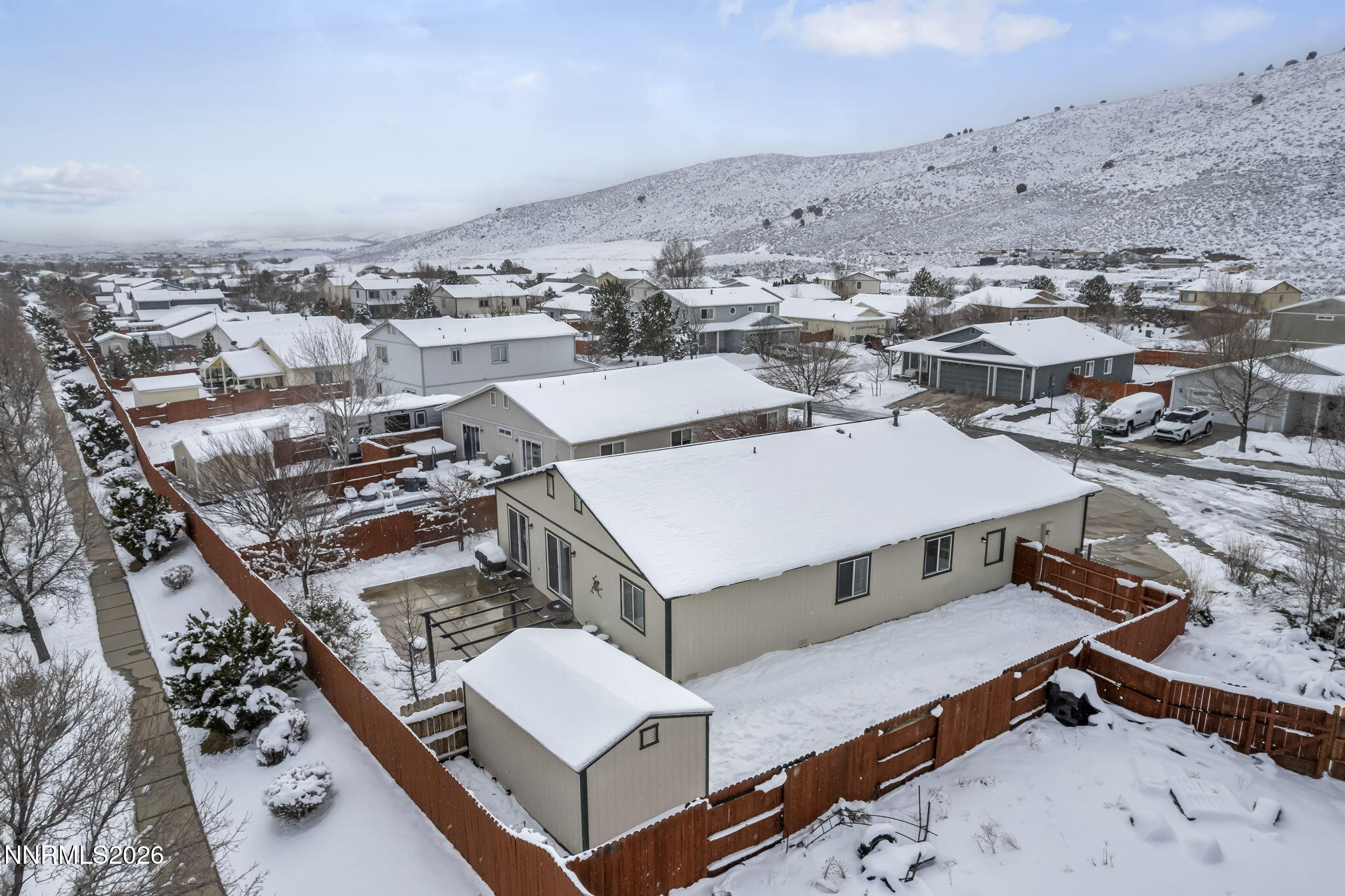 18270 Cedar View Court Reno, NV 89508 - Photo 42 of 48 an aerial view of a house with a terrace