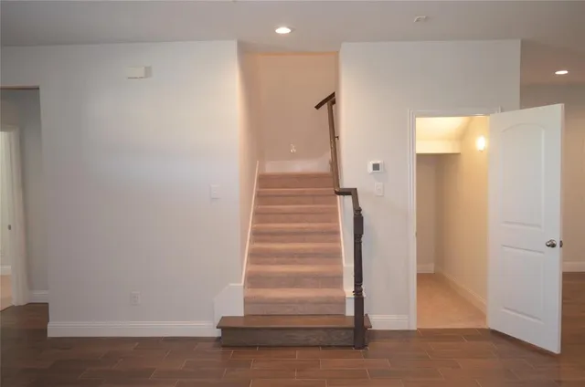 a view of an entryway with staircase