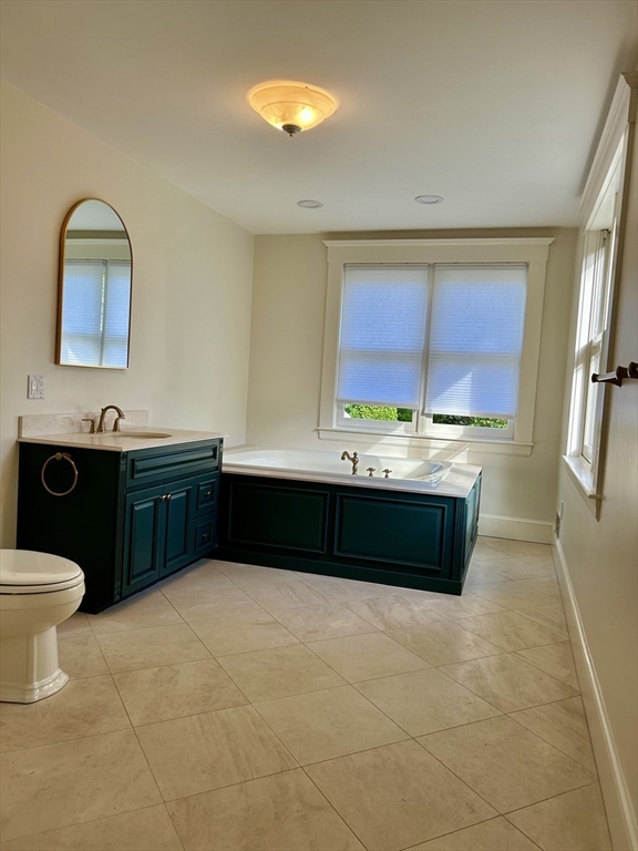 99 Tower Road Lincoln, MA 01773 - Photo 29 of 42 a bathroom with a sink a mirror and a toilet