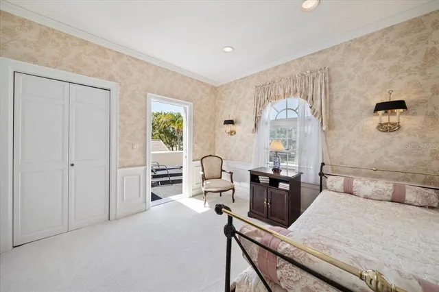 a view of a lobby with a couch