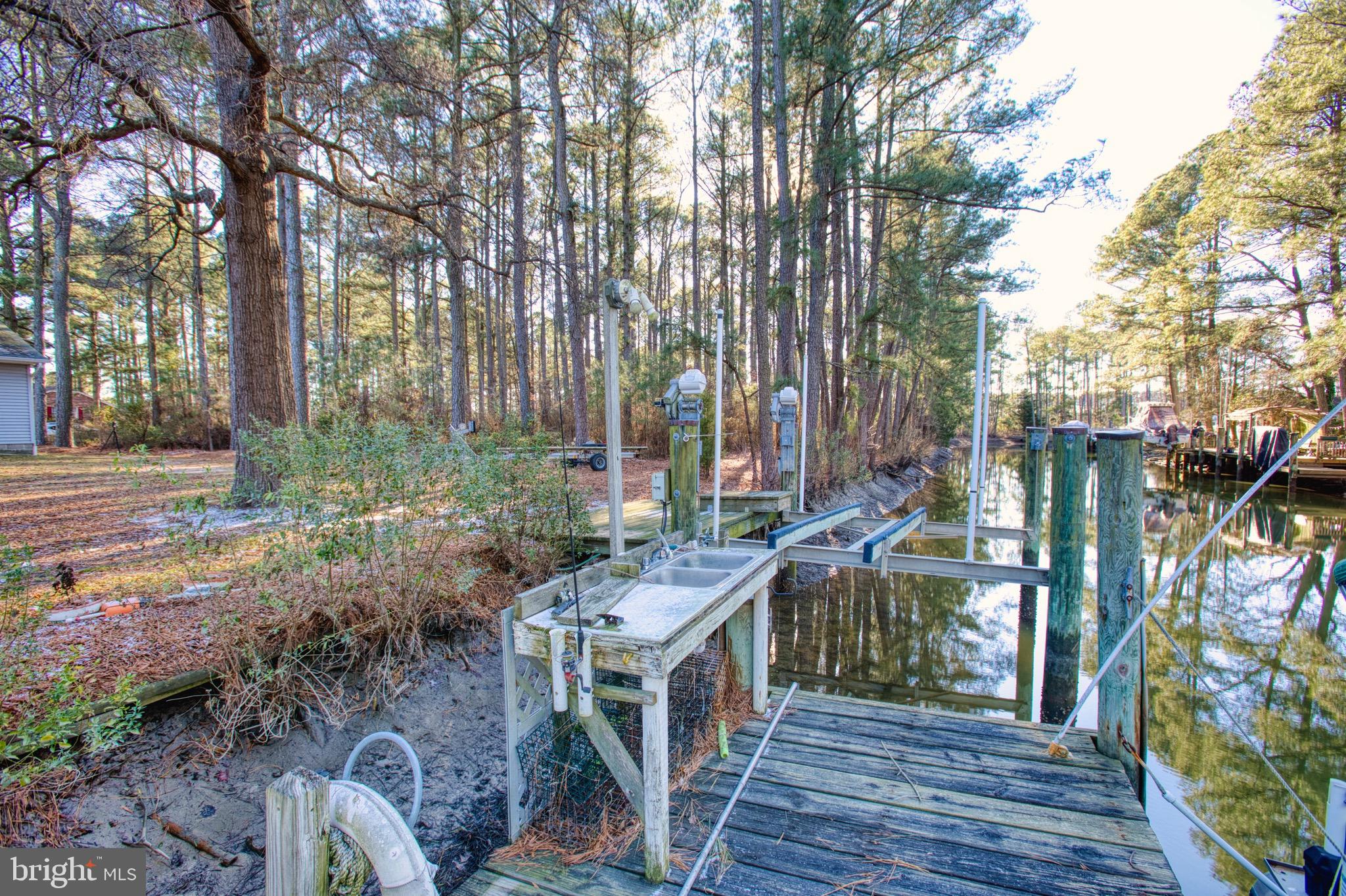 5046 Manokin Road Crisfield, MD 21817 - Photo 49 of 72 Private dock with fish cleaning area