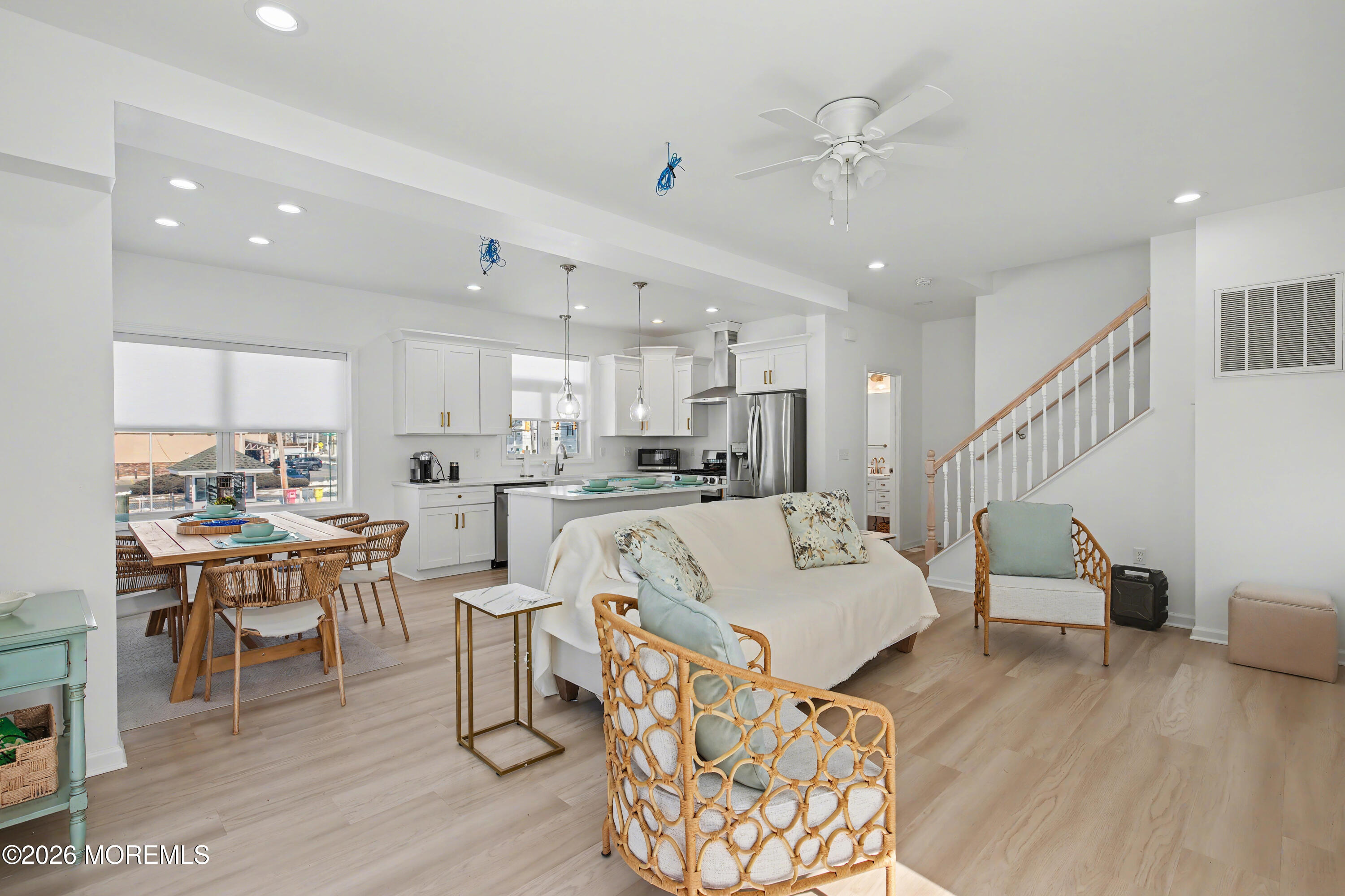 155 West Atlantic Way Lavallette, NJ 08735 - Photo 28 of 53 a living room with furniture and kitchen view