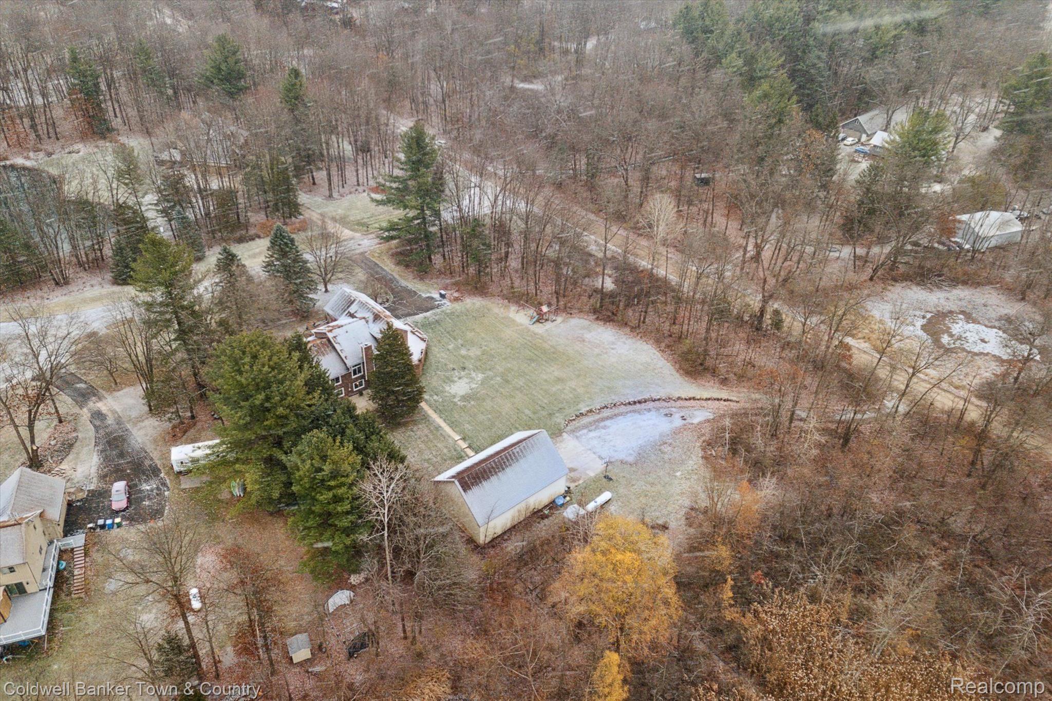 4928 Nature View Court Howell, MI 48843 - Photo 61 of 66 Aerial of Pole Barn and 2nd Driveway