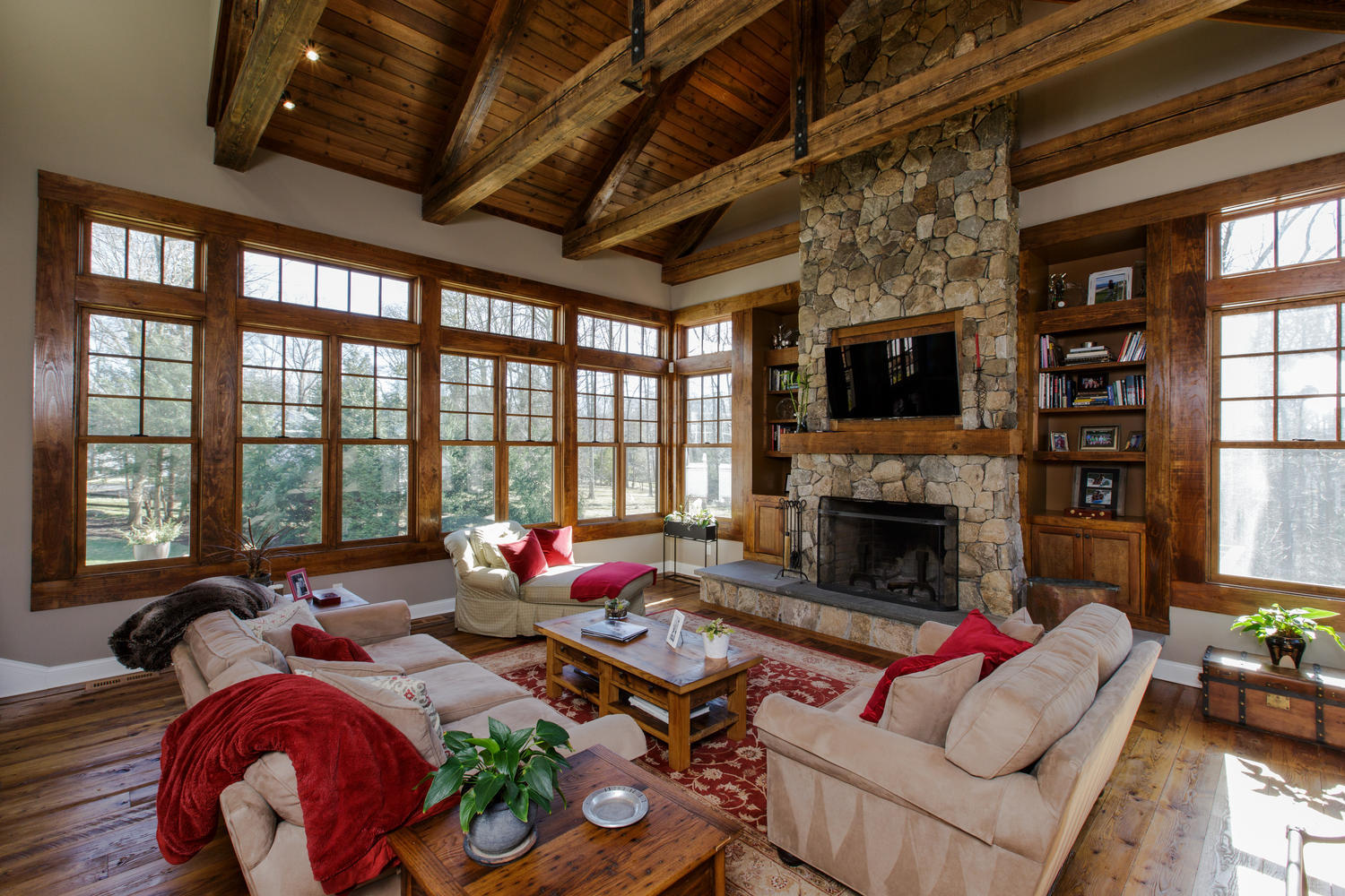 81 Parish Road New Canaan, CT 06840 - Photo 18 of 48 a living room with furniture fireplace and a flat screen tv
