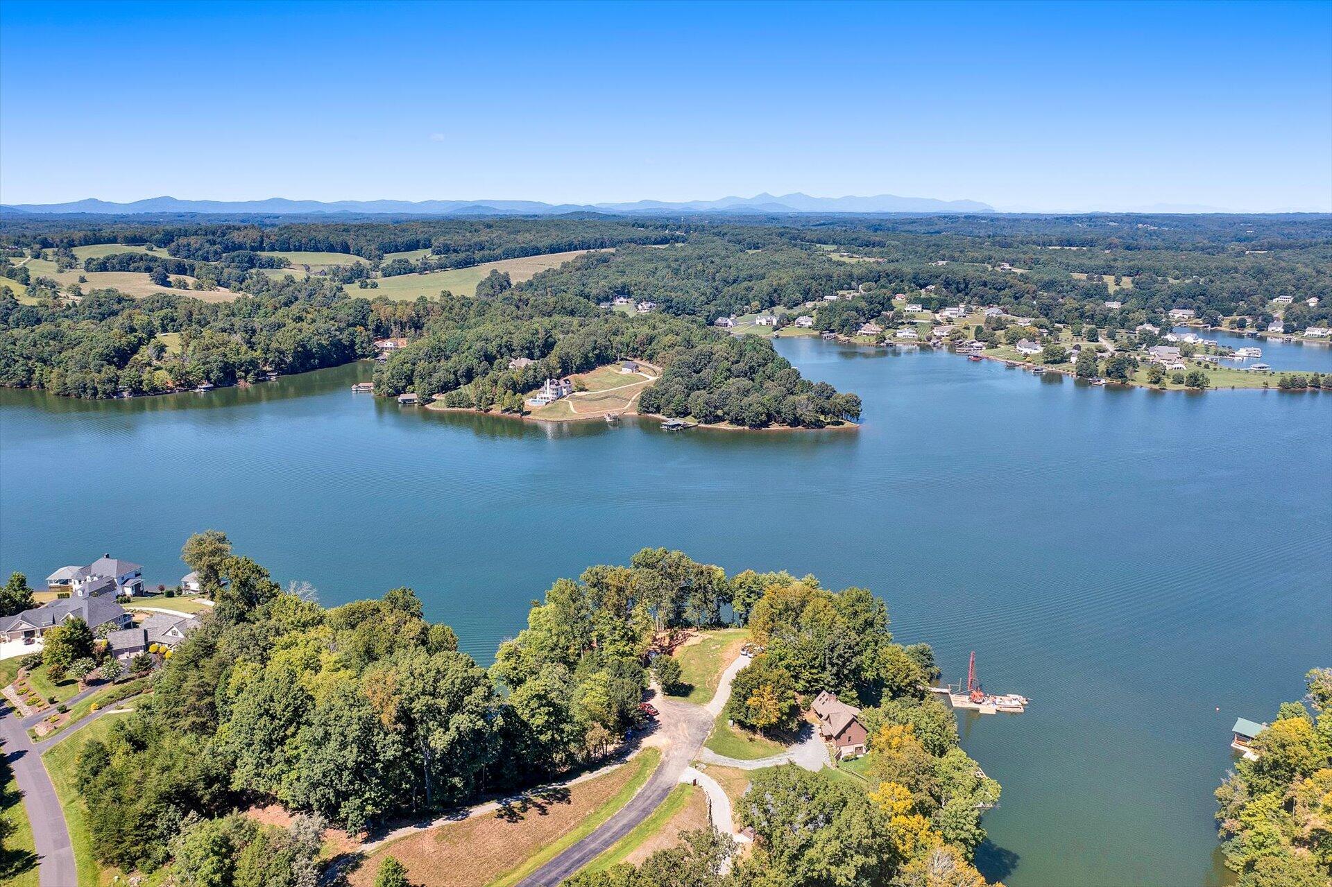 Lot 2 Coves Road Union Hall, VA 24176 - Photo 10 of 12 an aerial view of a houses with a lake view