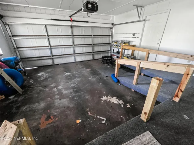 a view of a room with racks