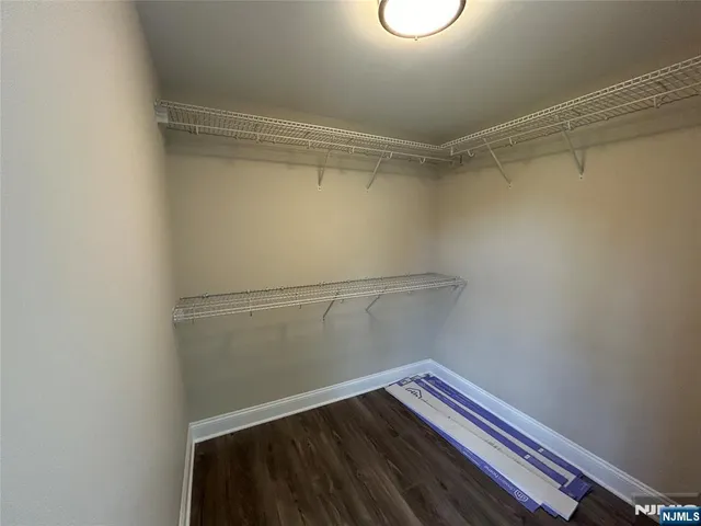 a view of small space with racks on the wall