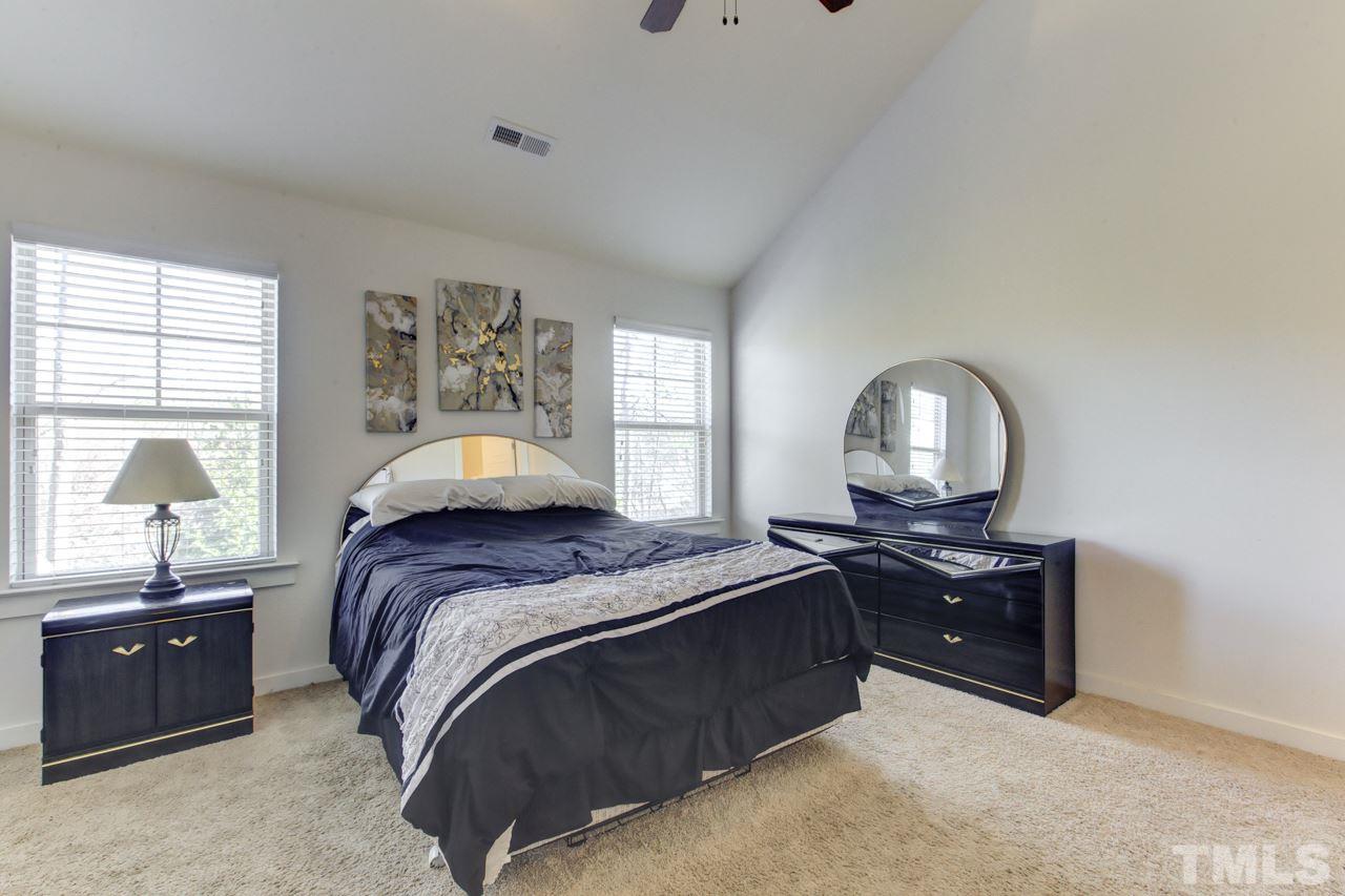 7831 Allscott Way Raleigh, NC 27612 - Photo 4 of 7 HUGE master bedroom, with WALK-IN CLOSET! Brand NEW CARPET throughout 2nd floor. Vaulted ceiling with lots of NATURAL LIGHT.