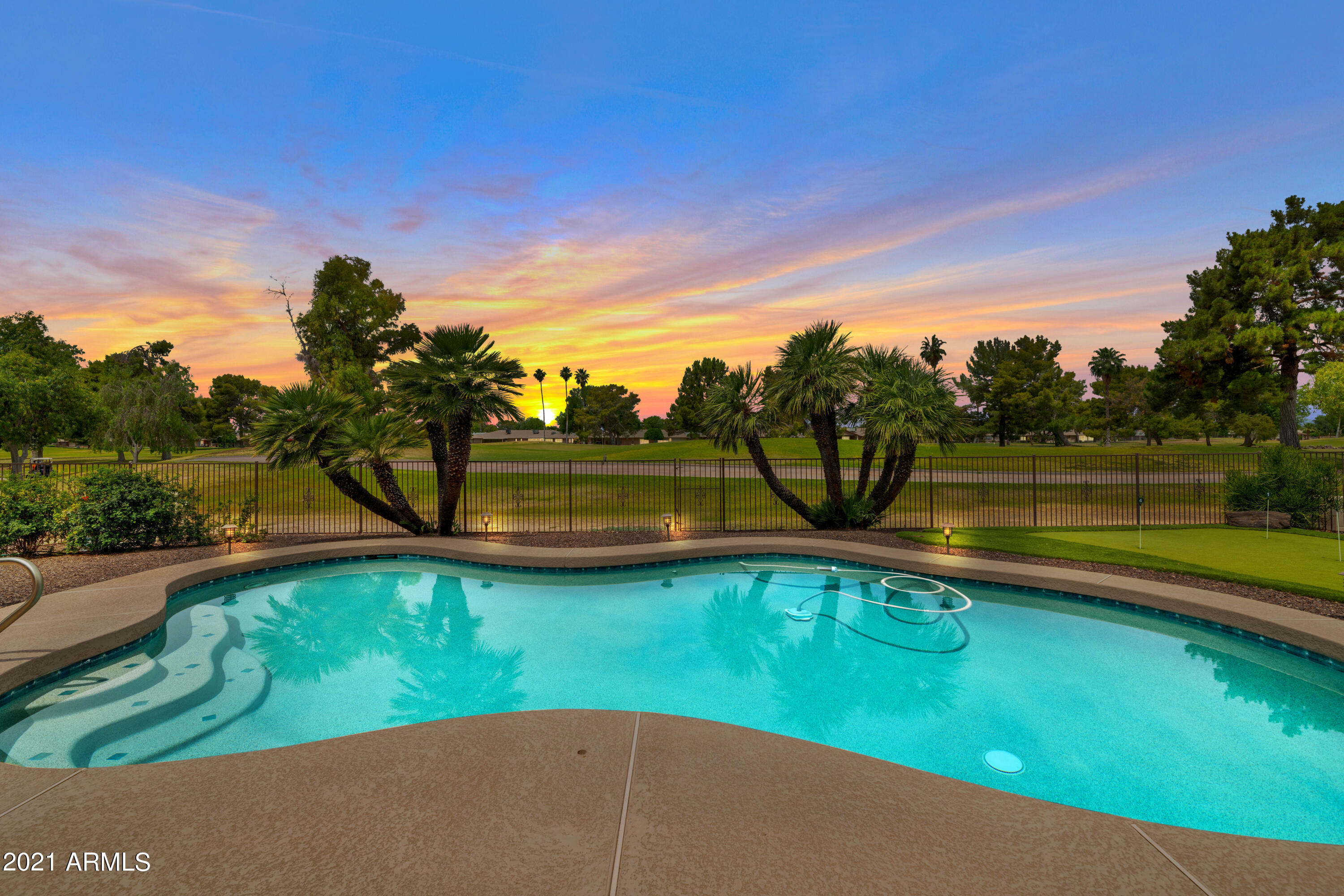 19034 North Palo Verde Drive Sun City, AZ 85373 - Photo 2 of 35 POOL SUNSET VIEW