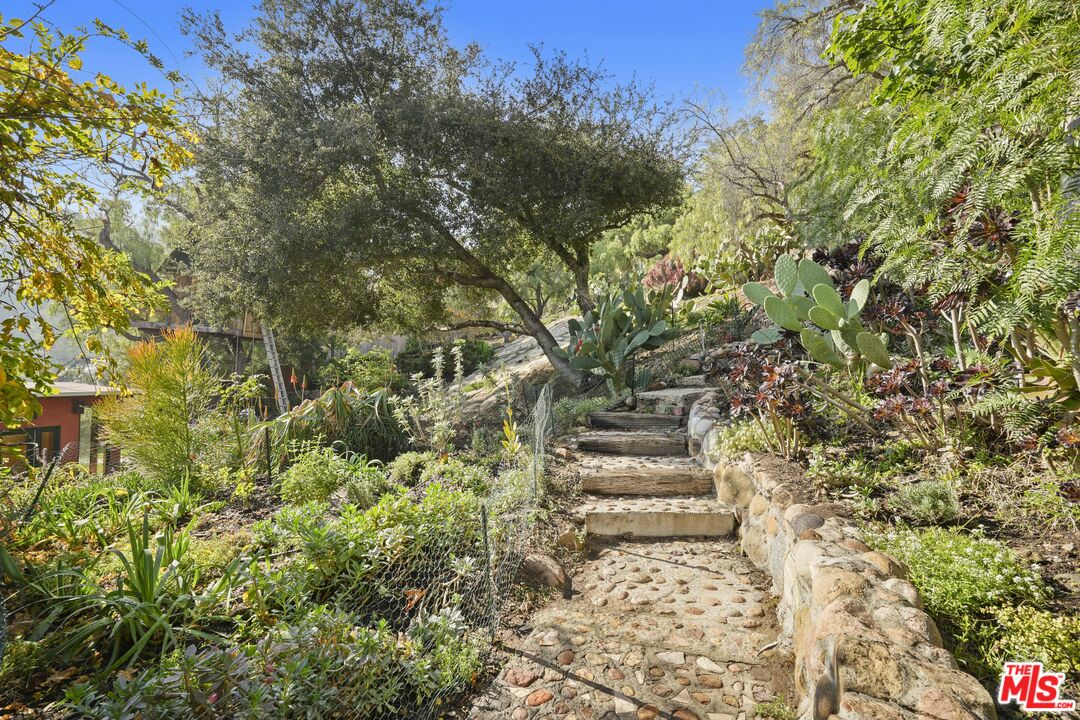 809 Basin Drive Topanga, CA 90290 - Photo 36 of 57 a view of a pathway both side of yard