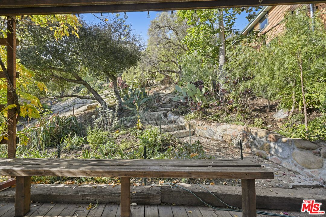 809 Basin Drive Topanga, CA 90290 - Photo 38 of 57 a view of a yard with an outdoor space