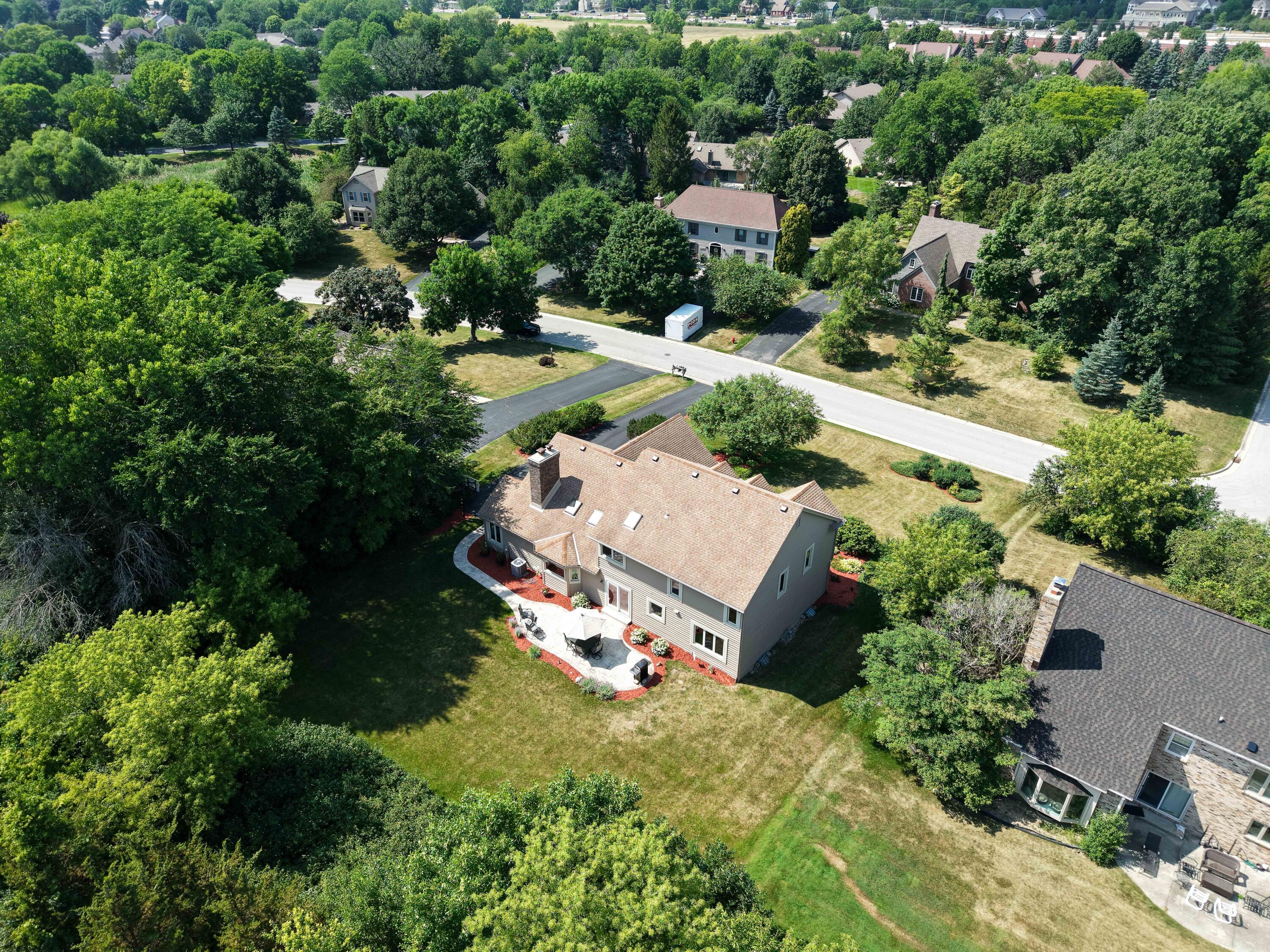 17445 St James Road Brookfield, WI 53045 - Photo 46 of 49 Backyard Aerial View