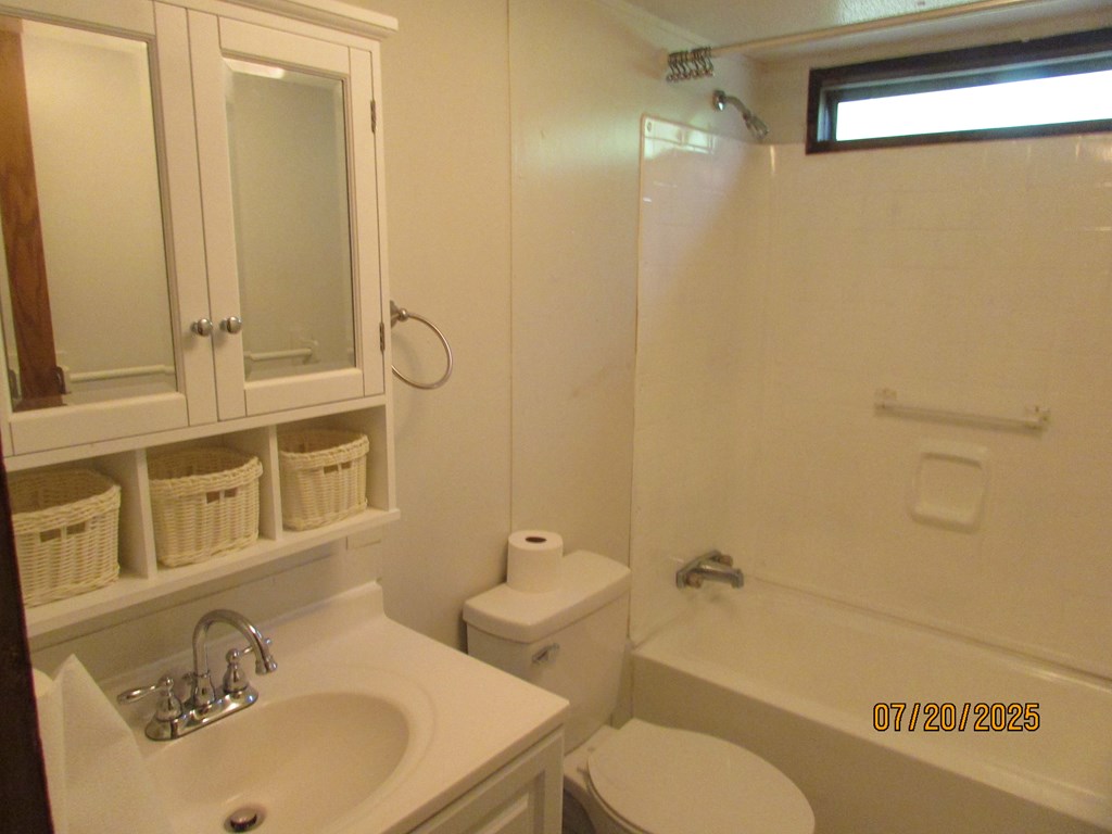 1444 Abe Cove Road Hiawassee, GA 30546 - Photo 15 of 25 a bathroom with a sink toilet and shower