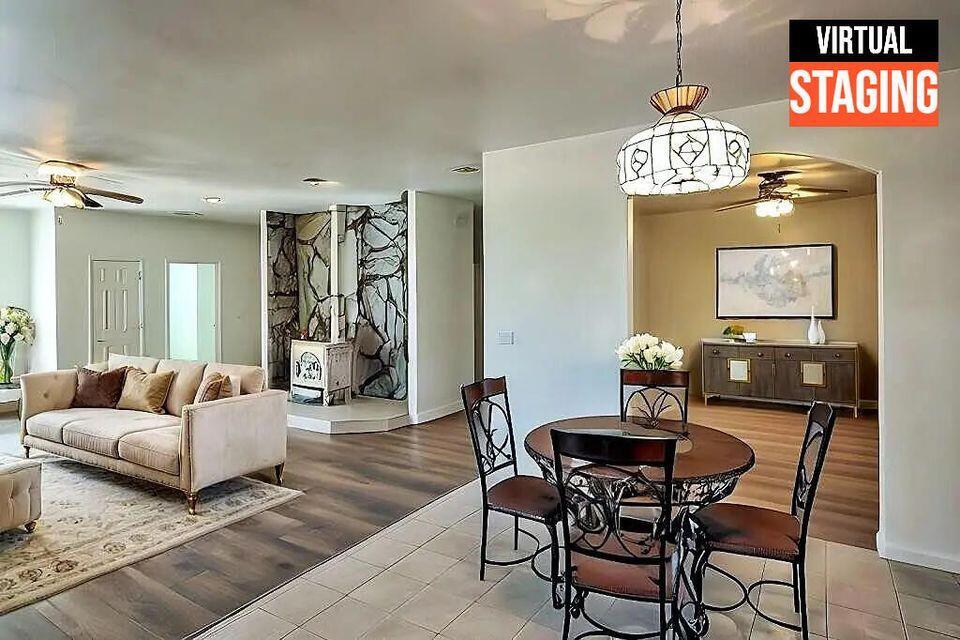 5747 Wilson Hill Road Manton, CA 96059 - Photo 4 of 31 a living room with furniture and a chandelier