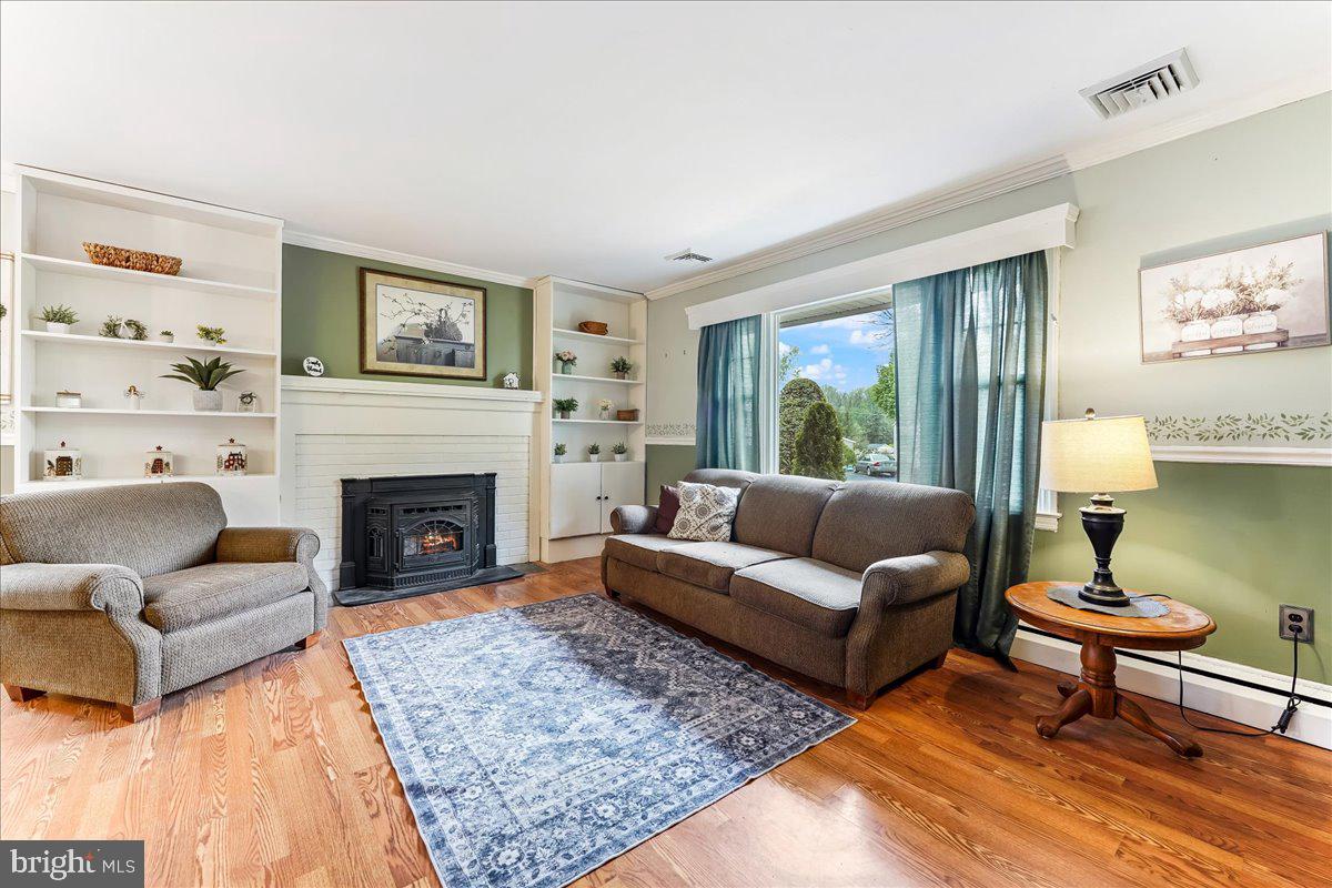 41 Dechert Road Conshohocken, PA 19428 - Photo 4 of 39 Living Room with Pellet Stove