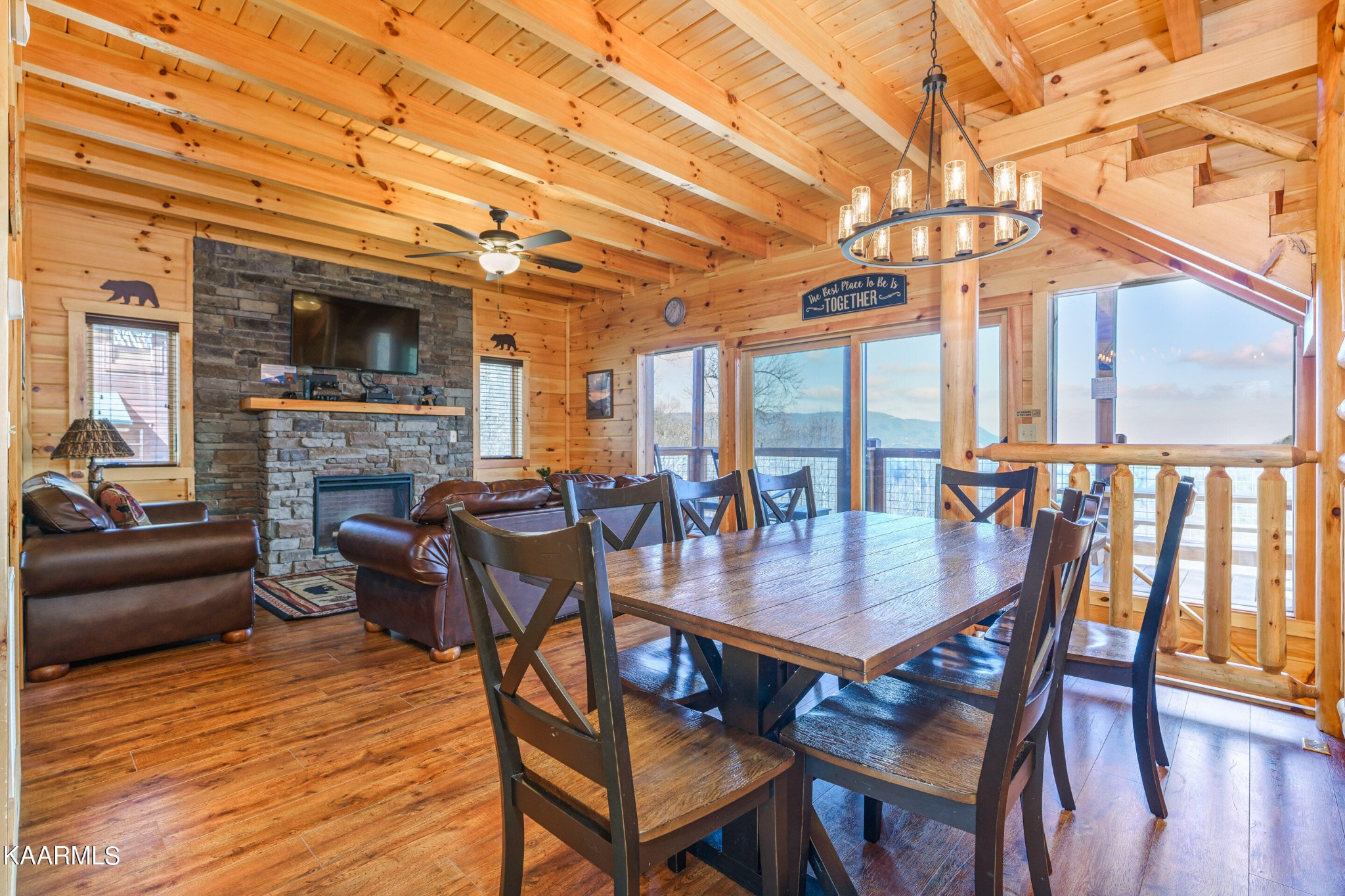 2805 White Oak Ridge Lane Sevierville, TN 37862 - Photo 10 of 25 a view of a dining room with furniture window and wooden floor