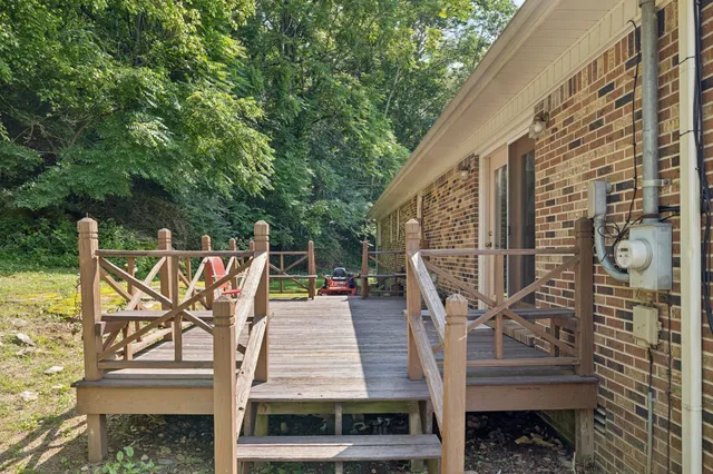 a view of outdoor space deck and outdoor seating
