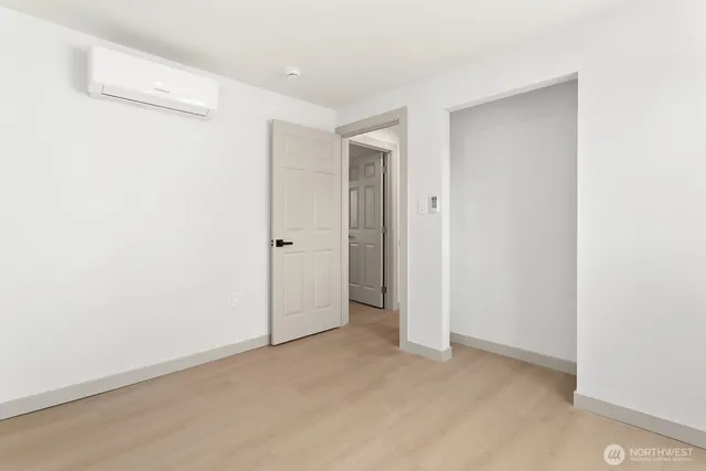 an empty room with a window