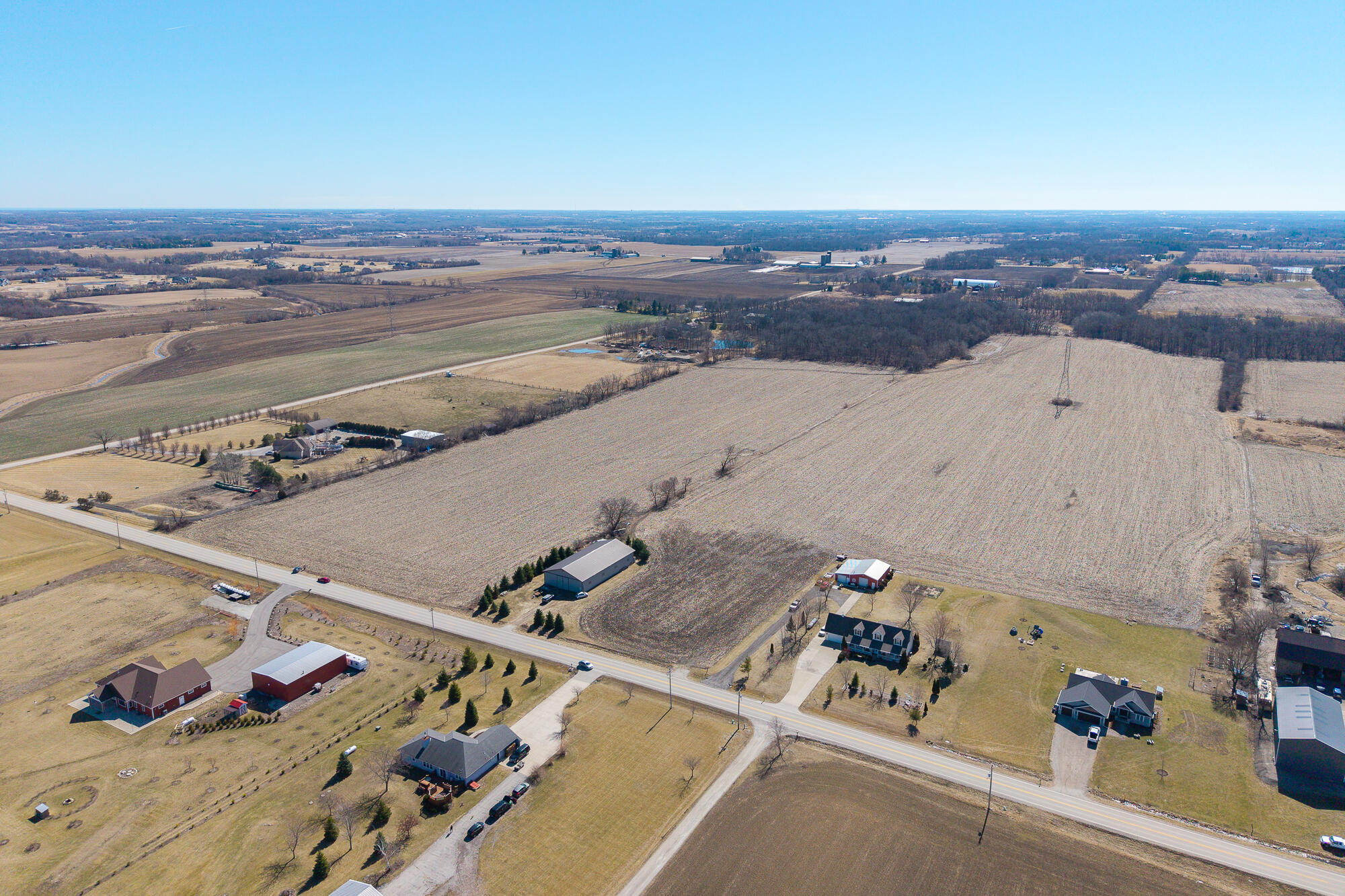 0 West 7 Mile Road Raymond, WI 53126 - Photo 8 of 9 Drone SE Overview from front